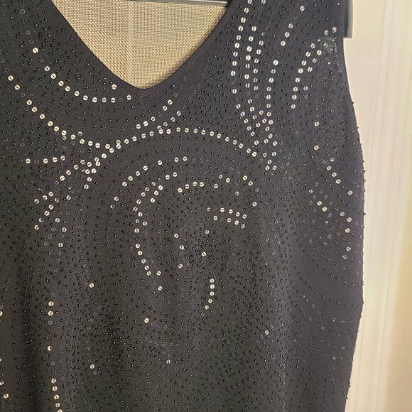 JONES NEW YORK Beaded and Sequins Black Tank Women's Plus Size 3X - Picture 5 of 13